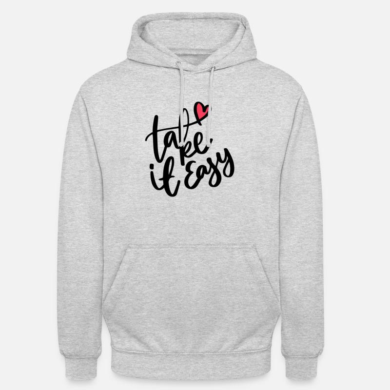 Take it easy - Unisex Hoodie - Hellgrau meliert