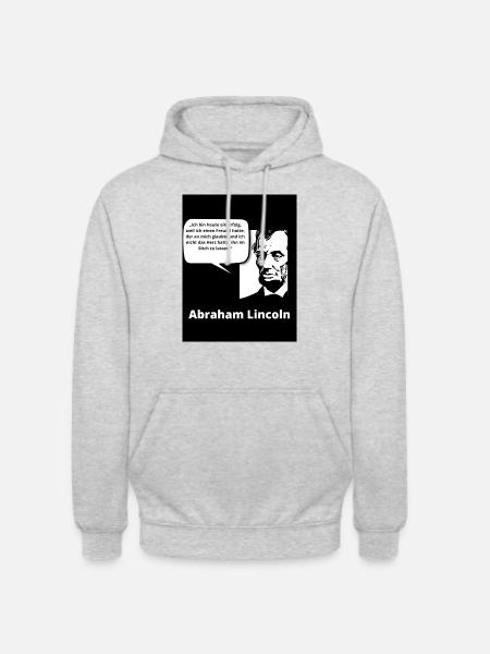 Abraham Lincoln - Unisex Hoodie - Hellgrau meliert
