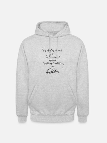 Cantona - Sweat-shirt à capuche unisexe - gris clair chiné
