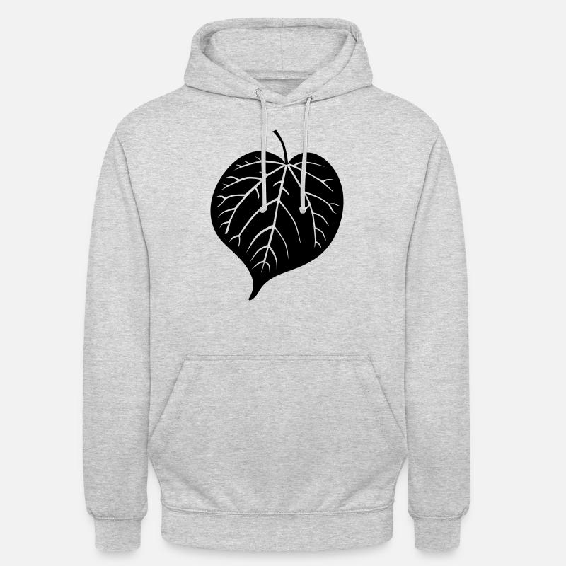 Feuille 33 - Sweat-shirt à capuche unisexe - gris clair chiné