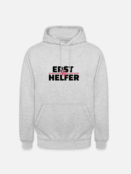 Ersthelfer - Unisex Hoodie - Hellgrau meliert