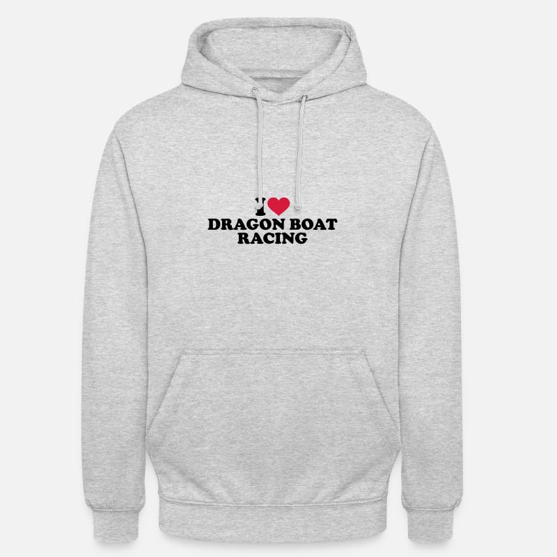 Drachenboot - Unisex Hoodie - Hellgrau meliert