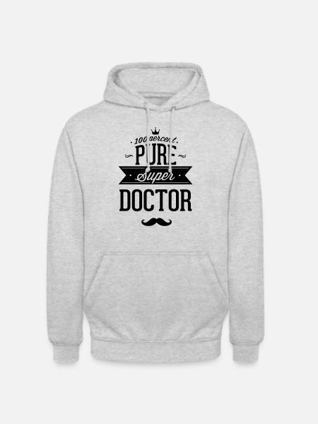 100% Doktor - Unisex Hoodie - Hellgrau meliert