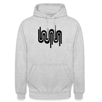 Abstract wave / 70s pattern - Unisex Hoodie - light heather grey - Front - Alina (178cm) & Michal (187cm)