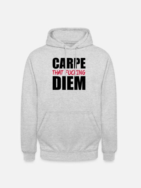Carpe That Fucking Diem - Unisex Hoodie - light heather grey