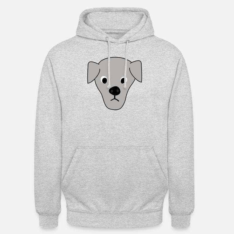 chiot 6 - Sweat-shirt à capuche unisexe - gris clair chiné