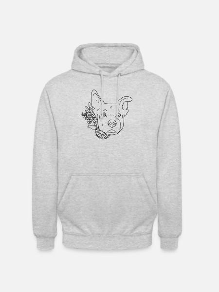 dog - Unisex Hoodie - light heather grey