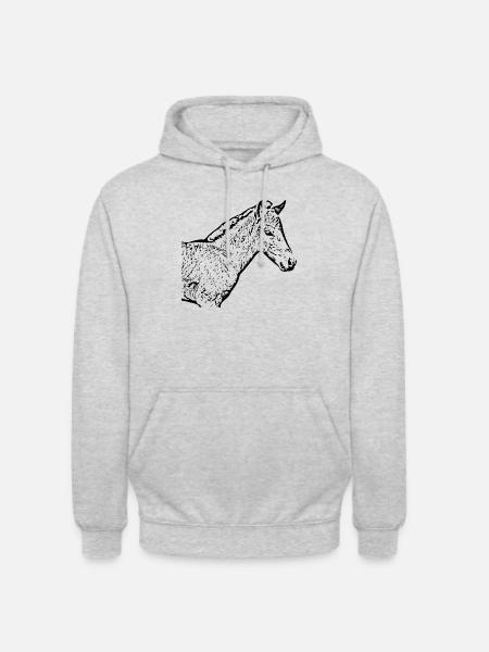 Horses T-shirt Gift Rider - Unisex Hoodie - light heather grey