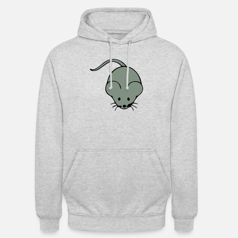 maus - Unisex Hoodie - Hellgrau meliert