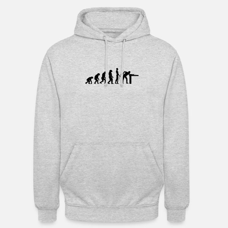 Billard Evolution - Unisex Hoodie - Hellgrau meliert