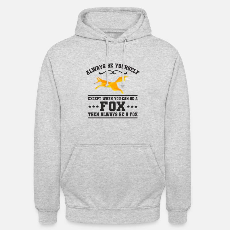 Fuchs - Unisex Hoodie - Hellgrau meliert