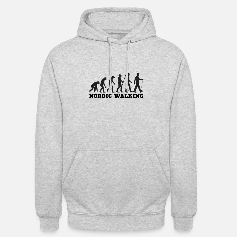 Nordic walking evolution - Unisex Hoodie - light heather grey