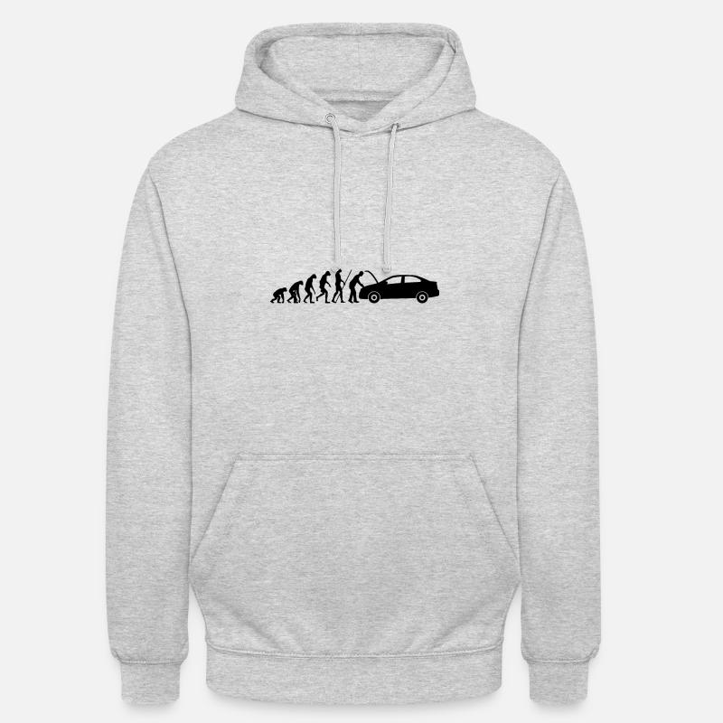 KFZ Mechaniker Evolution - Unisex Hoodie - Hellgrau meliert