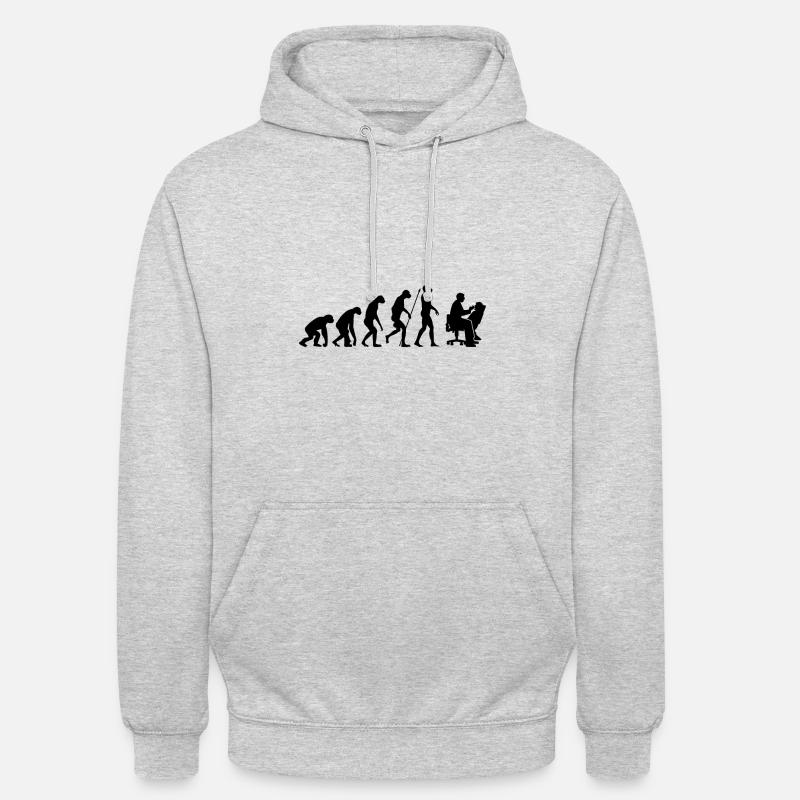 Evolution Zahnarzt - Unisex Hoodie - Hellgrau meliert