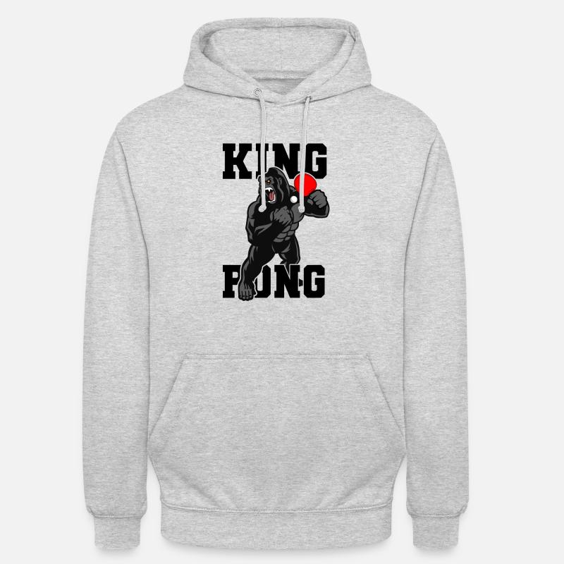 Ping-ping-lt - Sweat-shirt à capuche unisexe - gris clair chiné
