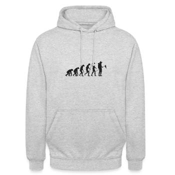 Pfadfinder Evolution - Unisex Hoodie - Hellgrau meliert - Vorne - Alina (178cm) & Michal (187cm)