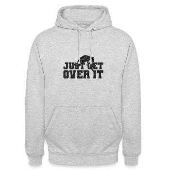 Hochsprung - Unisex Hoodie - Hellgrau meliert - Vorne - Alina (178cm) & Michal (187cm)