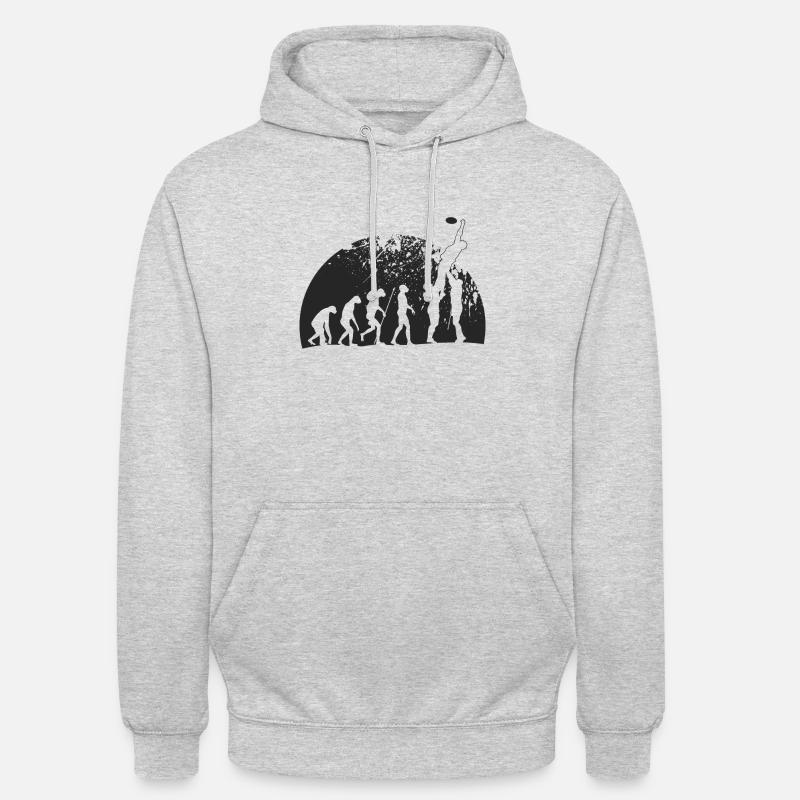 Evolution du rugby - Sweat-shirt à capuche unisexe - gris clair chiné