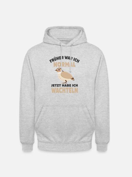 Wachtel - Unisex Hoodie - Hellgrau meliert