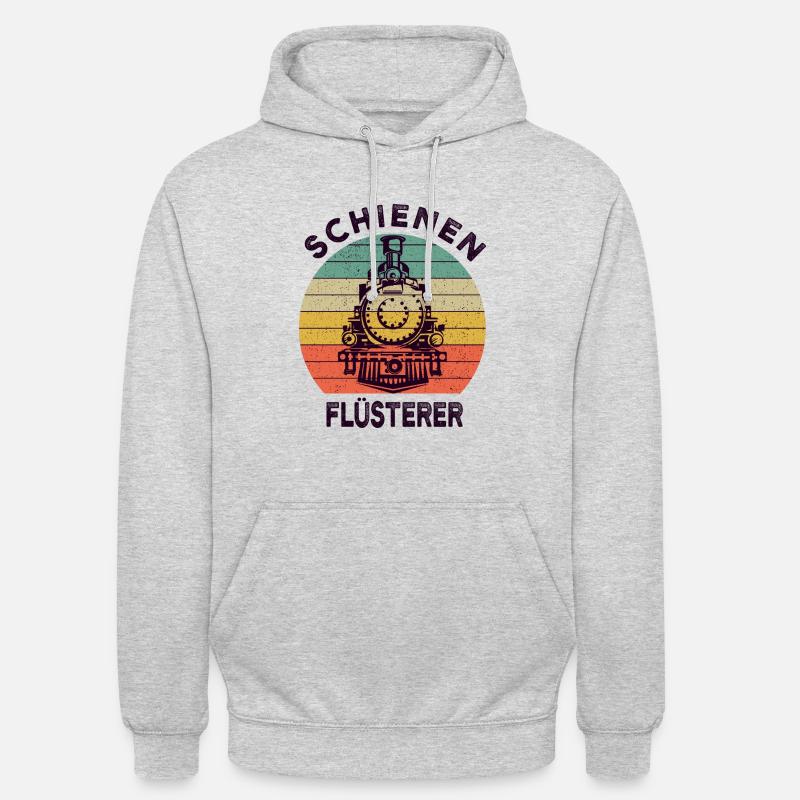 chemin de fer - Sweat-shirt à capuche unisexe - gris clair chiné