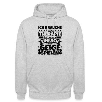 Geige spielen Geschenk für Geiger lustig - Unisex Hoodie - Hellgrau meliert - Vorne - Alina (178cm) & Michal (187cm)