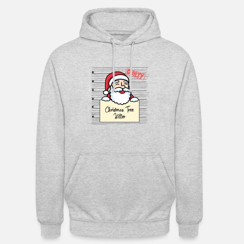 Weihnachtsbaum Umschubser Weihnachtsmann - Unisex Hoodie - Hellgrau meliert