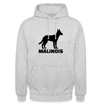 Malinois - Unisex Hoodie - Hellgrau meliert - Vorne - Alina (178cm) & Michal (187cm)