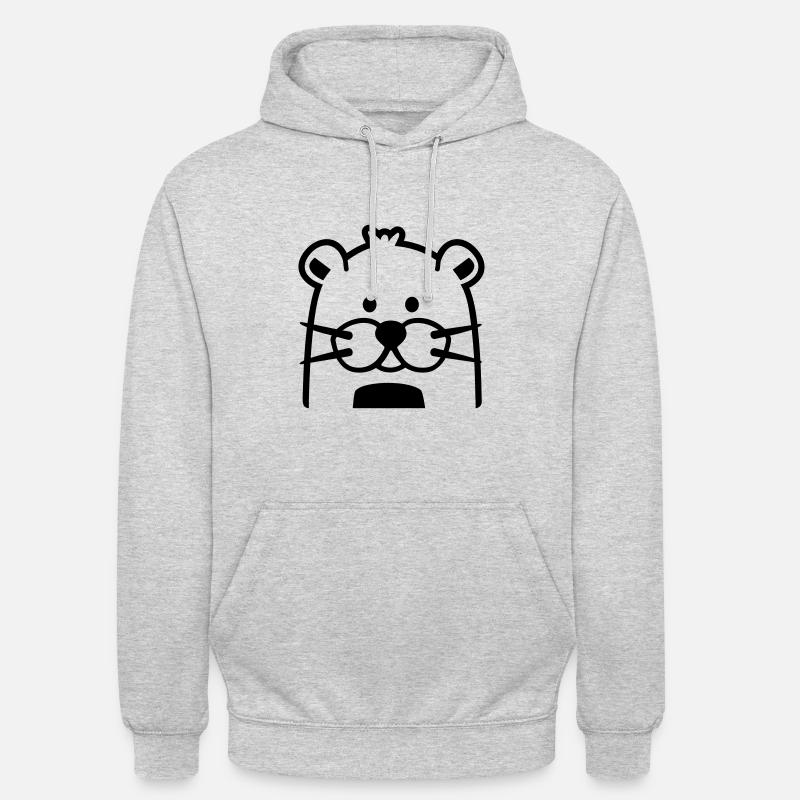 loutre - Sweat-shirt à capuche unisexe - gris clair chiné