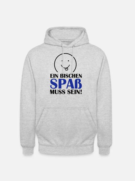 (spass_muss_sein_02) - Unisex Hoodie - Hellgrau meliert