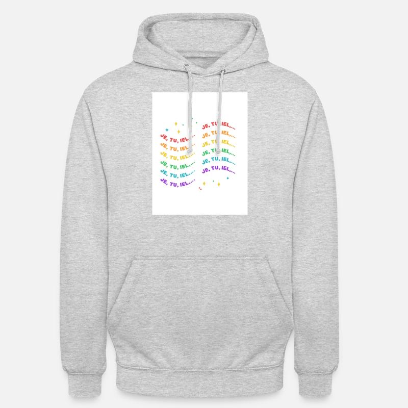 JE TU IEL - Sweat-shirt à capuche unisexe - gris clair chiné