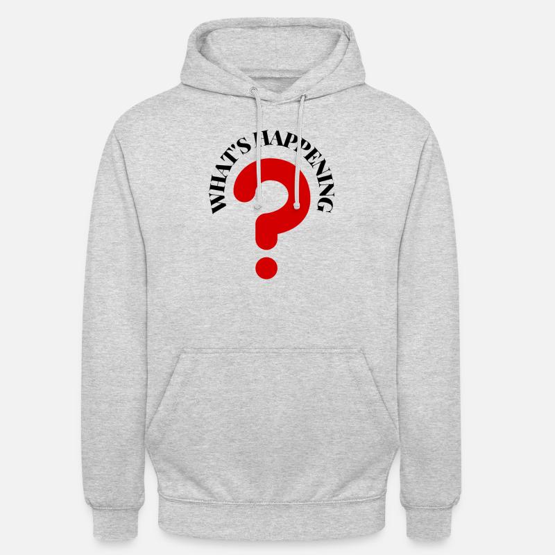 Illustration de ce qui se passe - Sweat-shirt à capuche unisexe - gris clair chiné