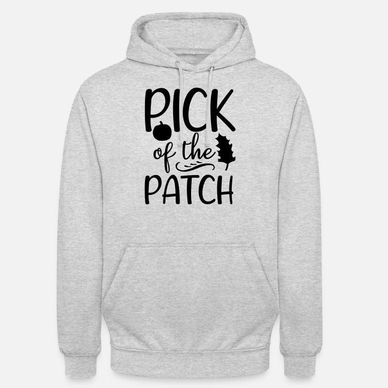 16 choix du patch - Sweat-shirt à capuche unisexe - gris clair chiné