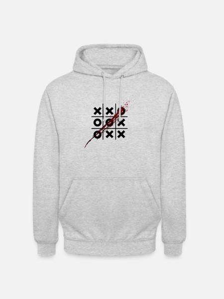 Tic Tac Toe - Unisex Hoodie - Hellgrau meliert