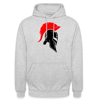 Spartiates - Sweat-shirt à capuche unisexe - gris clair chiné - Devant - Alina (178cm) & Michal (187cm)