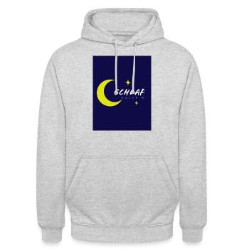 Schlaf - Unisex Hoodie - Hellgrau meliert - Vorne - Alina (178cm) & Michal (187cm)