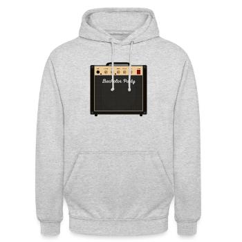 Team Bräutigam Metal Rock Junggesellenabschied - Unisex Hoodie - Hellgrau meliert - Vorne - Alina (178cm) & Michal (187cm)