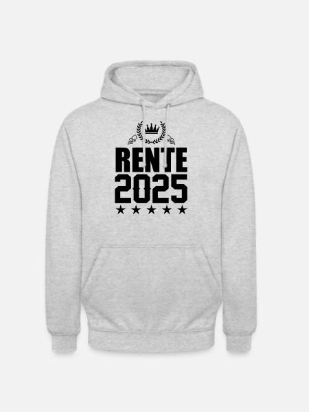 rente 2025 - Unisex Hoodie - Hellgrau meliert