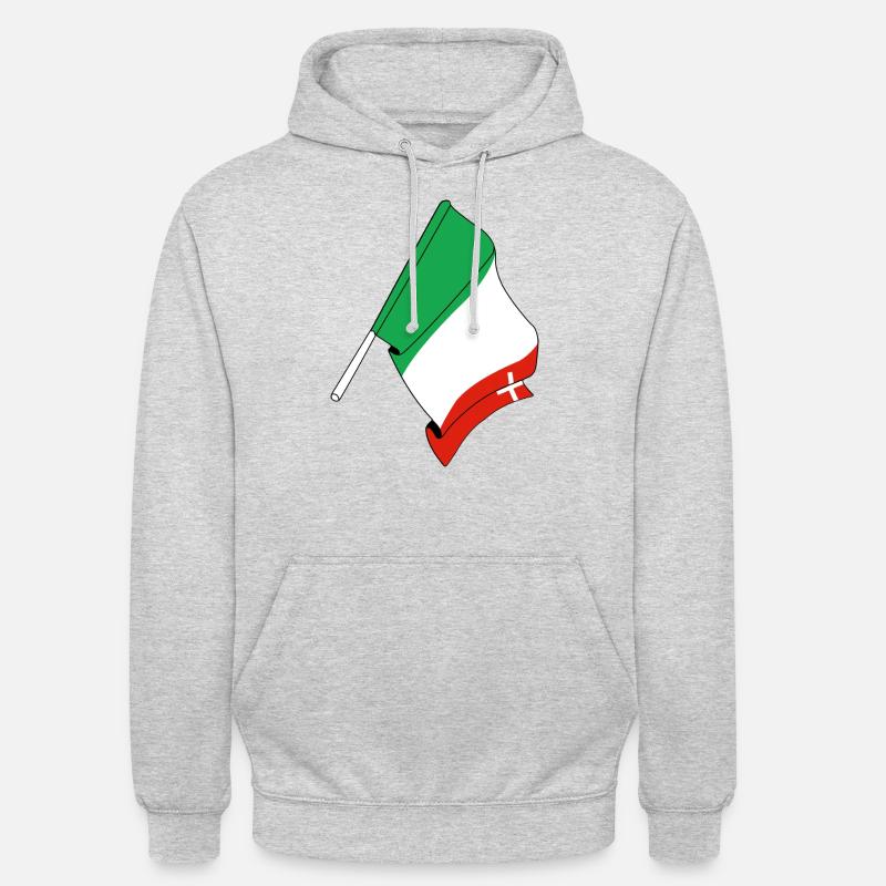 Drapeau Neuchâtel Suisse - Sweat-shirt à capuche unisexe - gris clair chiné