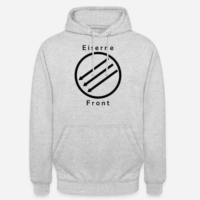 Front d’Eiserne - Drei Pfeile - Sweat-shirt à capuche unisexe - gris clair chiné