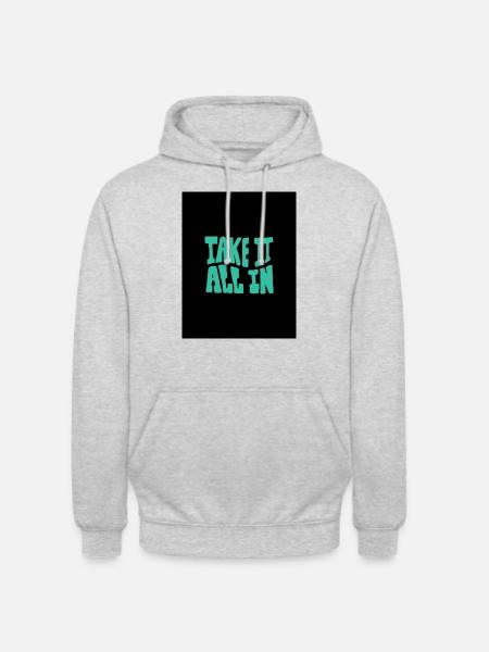 all in - Unisex Hoodie - Hellgrau meliert