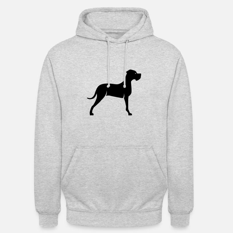 Dogge - Unisex Hoodie - Hellgrau meliert