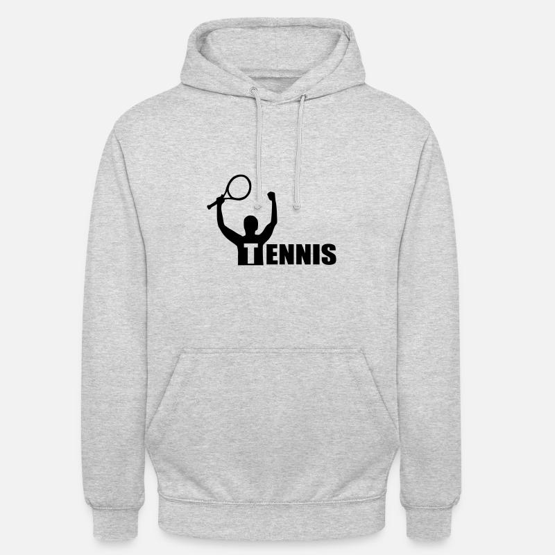tennis - Sweat-shirt à capuche unisexe - gris clair chiné