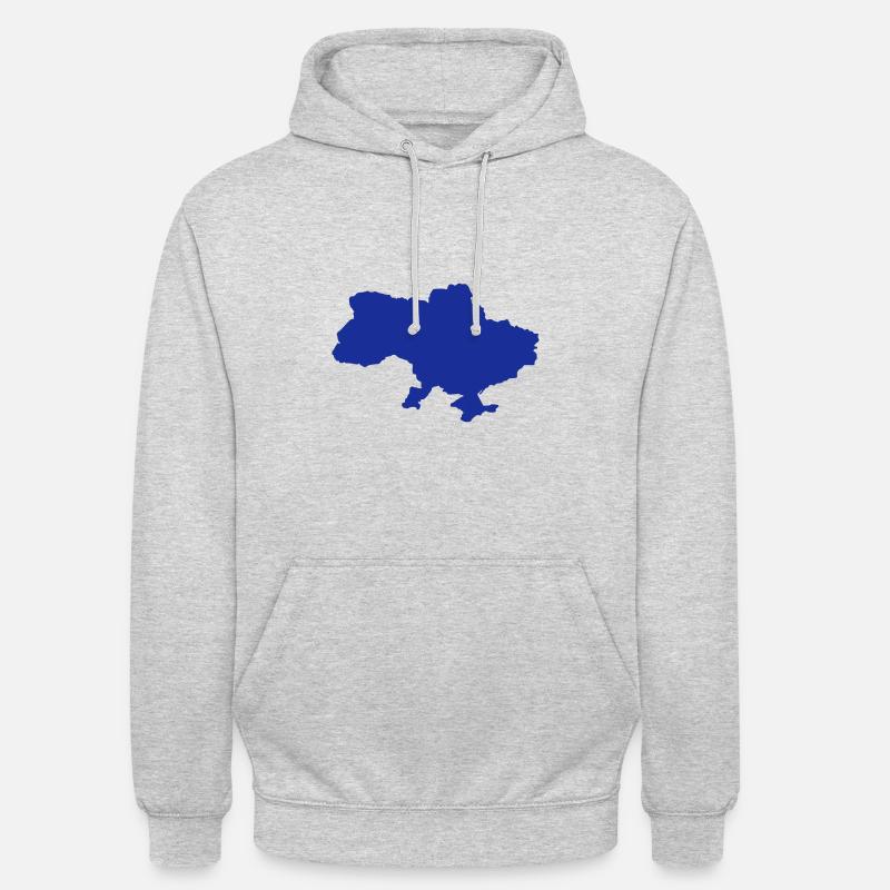 Ukraine - Sweat-shirt à capuche unisexe - gris clair chiné