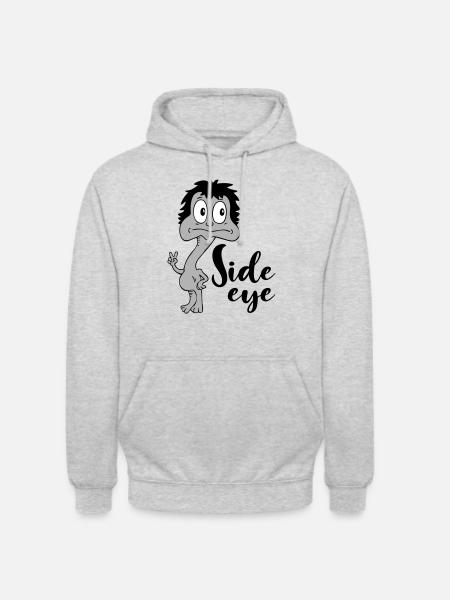 Sprüche Lustige Comic Side eye - Unisex Hoodie - Hellgrau meliert
