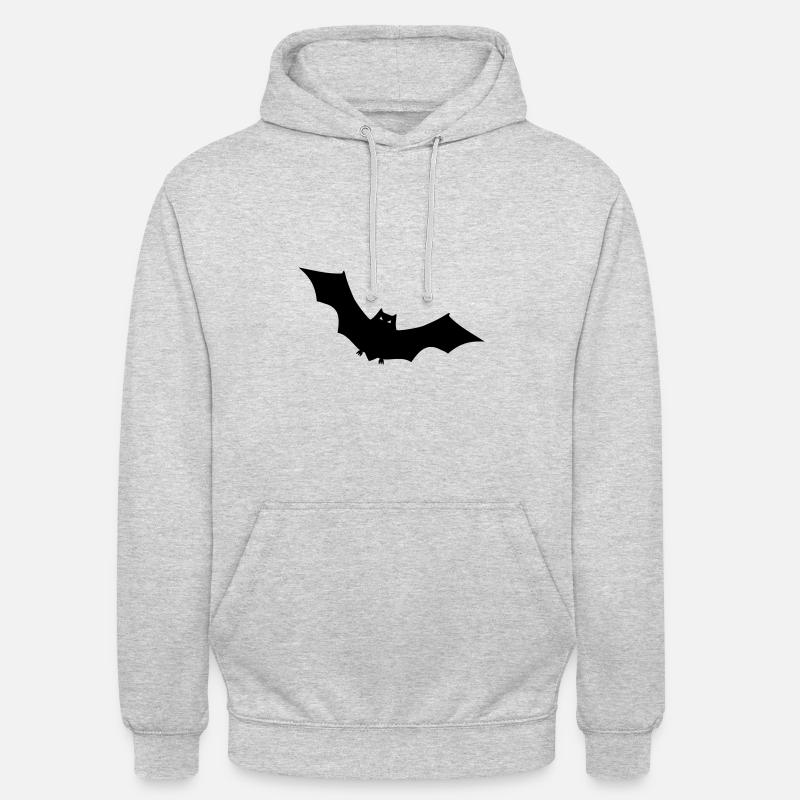 Fledermaus - Unisex Hoodie - Hellgrau meliert