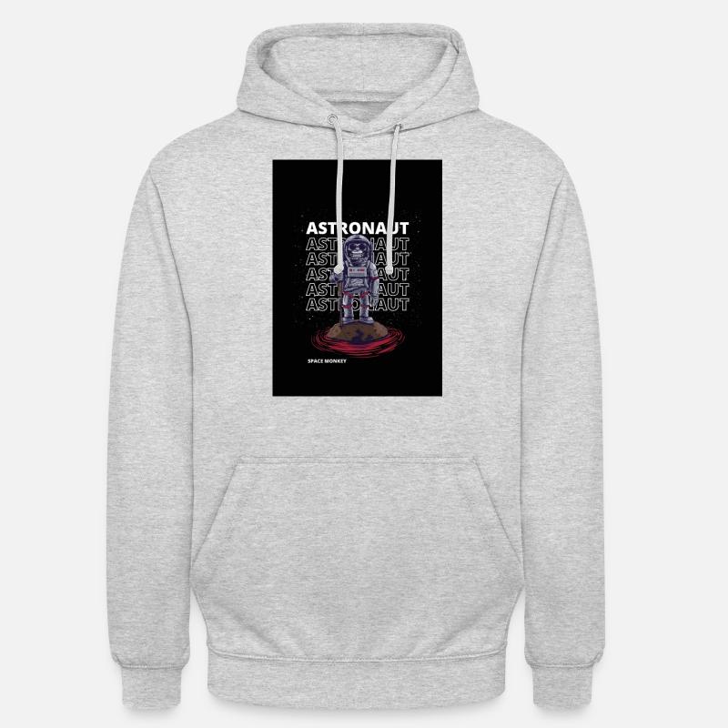 Singe de l'espace - Sweat-shirt à capuche unisexe - gris clair chiné