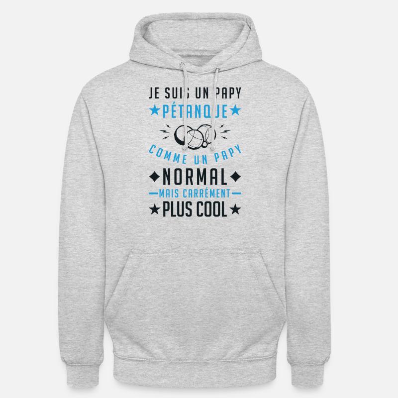 Ich bin ein Opa Petanque - Unisex Hoodie - Hellgrau meliert