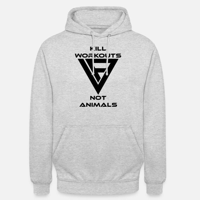 VForm Kill Workouts - Sweat-shirt à capuche unisexe - gris clair chiné