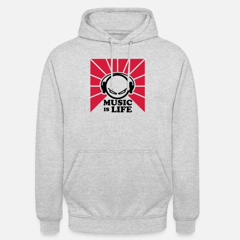 dj - Sweat-shirt à capuche unisexe - gris clair chiné