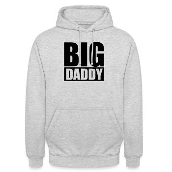 Vatertag Big Daddy Vater Held Papa Logo - Unisex Hoodie - Hellgrau meliert - Vorne - Alina (178cm) & Michal (187cm)